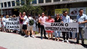 Protest zdravstvenih radnika Mostar juli 2021